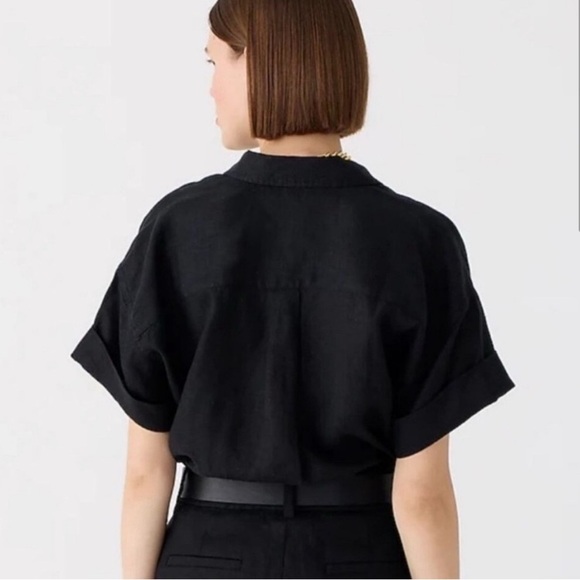 J. Crew Capitaine Shirt in Baird McNutt Irish Linen for Relaxed Size Small G134 - Picture 2 of 12